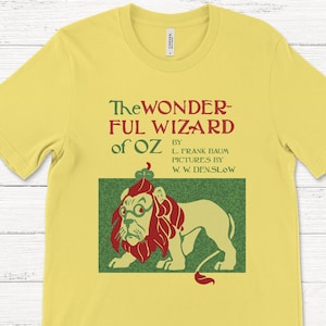 Camiseta El mago de Oz / L. Frank Baum / El león cobarde / Libro clásico