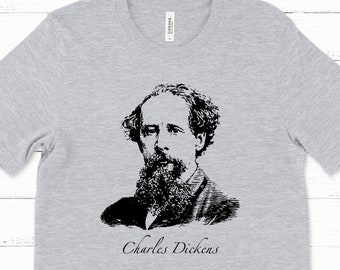 Charles Dickens Portrait Tee | Unisex T-Shirt | Great Expectations | Author Shirt