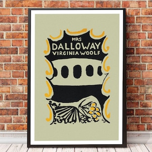 Mrs. Dalloway Poster | Virginia Wolf | Literary Gift | Classic Book