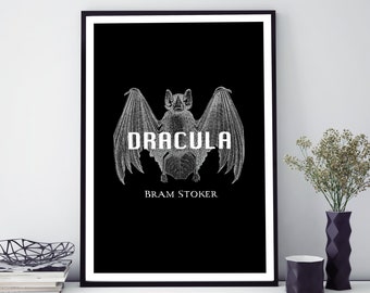 Dracula Poster | Bram Stoker | Horror Fine Art Print | Classic Book | Literary Gift | Vampires | Halloween Poster