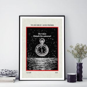 T.S. Eliot | Poetry Print | Do I Dare Disturb the Universe | Literary Gift | Poems | Classic Book