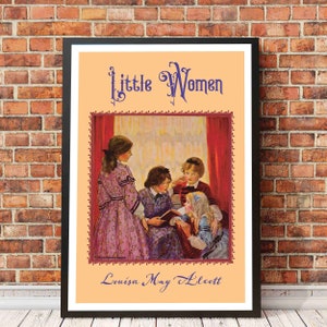 Little Women Poster | Louisa May Alcott | Classic Book | Literary Print