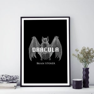 Dracula Poster | Bram Stoker | Horror Fine Art Print | Classic Book | Literary Gift | Vampires | Halloween Poster