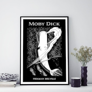 Moby Dick | Herman Melville | Book Posters | Moby Dick Poster | Classic Books | Booklovers | Literary Gifts