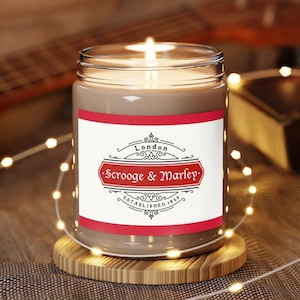 A Christmas Carol Scented Candle | 9.0 oz | Charles Dickens | Scrooge | Literary Gift | Classic Book
