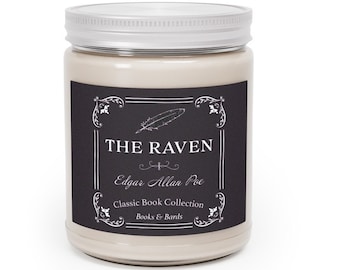 The Raven Scented Candle | Edgar Allan Poe | Aromatherapy Candle | 9 Ounces | Poetry | Literary Gift