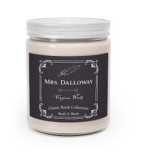 Mrs. Dalloway | Virginia Woolf  Scented Candle | Poetry Gift | Aromatherapy Candle | 9 Ounces | Literary Candle | Classic Book