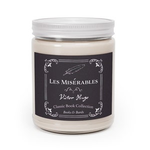 Les Miserables Scented Candle | Victor Hugo | Aromatherapy Candle | 9 Ounces | Classic Book | Literary Gift