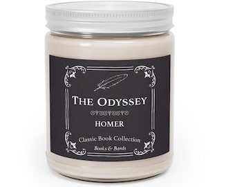 Odyssey | Homer | Scented Candle | Aromatherapy Candle | 9.0 Ounces | Classic Book | Literary Gift | Greek Mythology