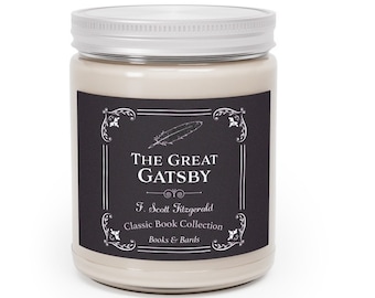 The Great Gatsby | F. Scott Fitzgerald | Scented Candle | Aromatherapy Candle | 9.0 Ounces | Classic Book | Literary Gift