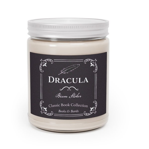 Dracula | Bram Stoker | Scented Candle | Aromatherapy Candles | 9.0 Ounces | Classic Book | Literary Gift