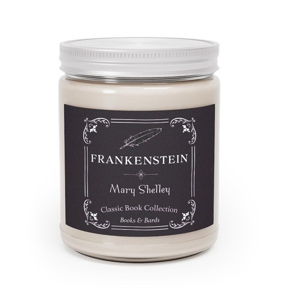 Frankenstein | Mary Shelley | Scented Candle | Aromatherapy Candle | 9.0 Ounces | Classic Book | Literary Gift