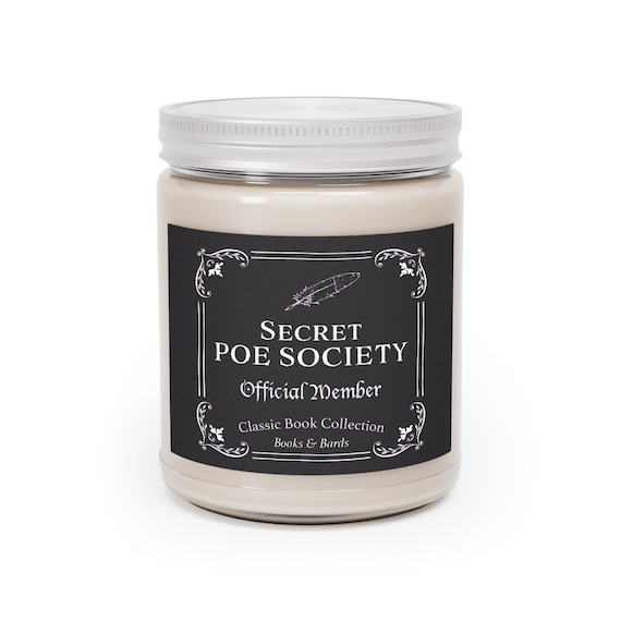 Edgar Allan Poe Scented Candle | Poet Candle | The Raven | Annabel Lee | Classic Books | Literary Candle |