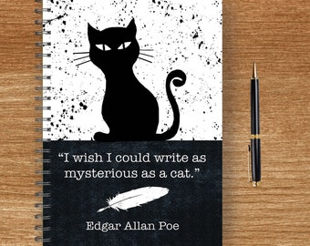 Edgar Allan Poe Literary Journal, Poetry Notebook, A Journal for Writers, Classic Books, Writers Journal, Book Gift, Book Journals