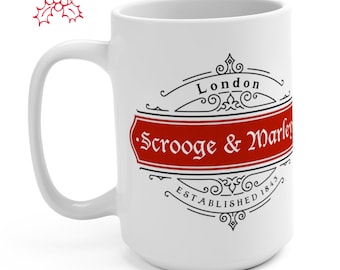 Scrooge & Marley Mug, A Christmas Carol, Charles Dickens, Christmas Mug, Holiday Gift, Coffee Mug, Classic Books
