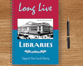 Long Live Libraries Journal, Ruled Journal, Literary Journals, Book Journal, Libraries, Library Notebook, Classic Books, Booklovers