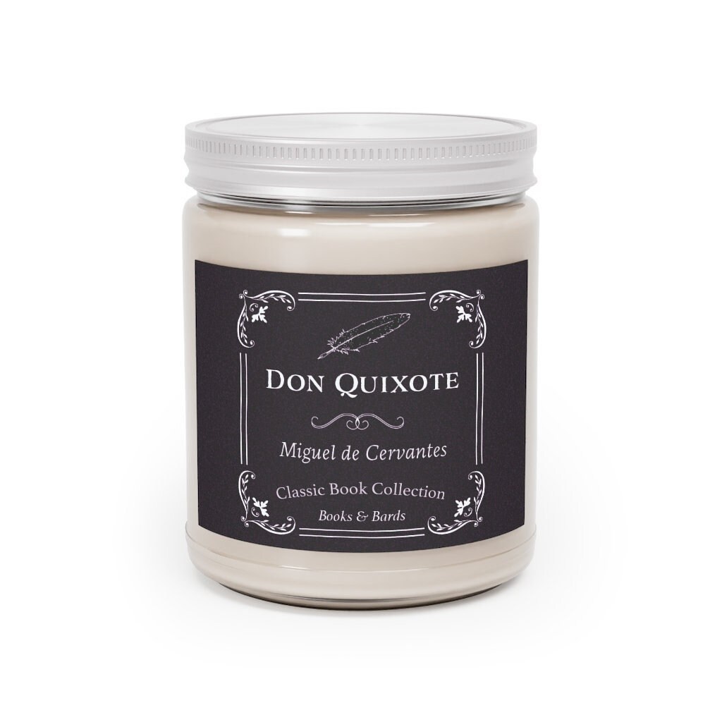 Don Quixote | Miguel de Cervantes | Scented Candle | Aromatherapy Candles | 9.0 Ounces | Classic Book | Literary Gift