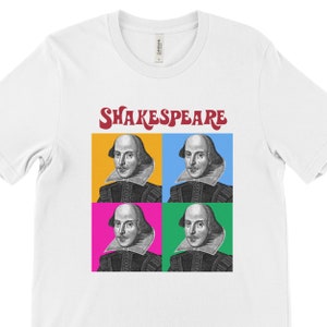Shakespeare Pop Art Tee | William Shakespeare | Literary Shirt | Unisex Tee | Classic Books