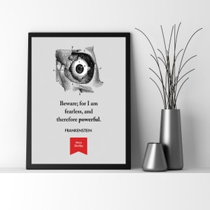 Mary Shelley Poster | Frankenstein Quote | Premium Matte Paper | Classic Books | Fine Arts Print