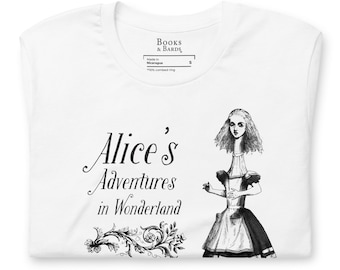 -shirt Les aventures d'Alice au pays des merveilles | Lewis Carroll | Livre classique | Cadeau littéraire