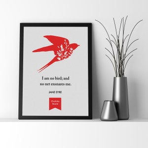 Jane Eyre Poster | Charlotte Bronte | Literary Fine Arts Print | Book Poster | Classic Book | Women Author