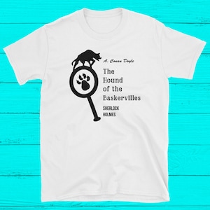 Sherlock Holmes Shirts, The Hound of the Baskervilles, Classic Books, Literary Gift, Book Shirts
