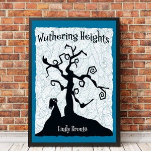 Cartaz de Wuthering Heights, Emily Bronte, Livros Clássicos, Impressão Literária, Amantes de Livros