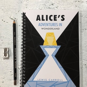 Alice&#39;s Adventures in Wonderland Ruled Journal, Alice in Wonderland Notebook, Literary Journal, Book Gifts, Booklovers, Classic Books