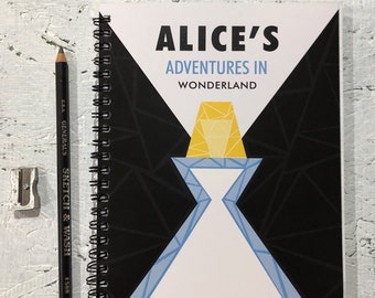 Alice&#39;s Adventures in Wonderland Ruled Journal, Alice in Wonderland Notebook, Literary Journal, Book Gifts, Booklovers, Classic Books