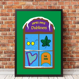 The Dubliners Poster, James Joyce, Literary Posters, Book Posters,  Books on Posters, Classic Books, Irish Authors, James Joyce Gifts