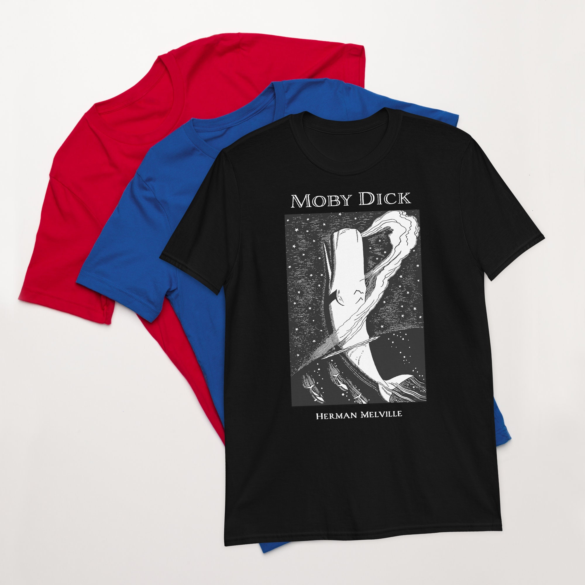 Women's T-Shirts [Out of Print] Herman Melville / Moby-Dick Scoop Neck Tee (Heather Grey) (Womens) Moby-Dick unisex gray book t-shirt — Out of Print
