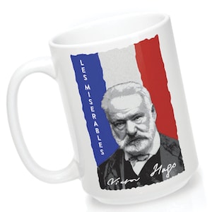 Les Miserables Mug 15oz, Victor Hugo, Coffee Mug, Tee Mug, Classic Books, Literary Gift
