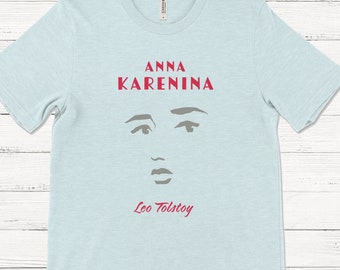 Camiseta de Ana Karenina / León Tolstói / Autor ruso / Libros clásicos
