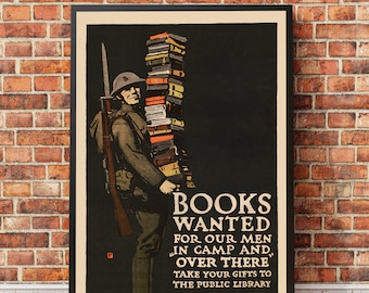 Book Poster | World War I | Literary Fines Art Print | Vintage Poster