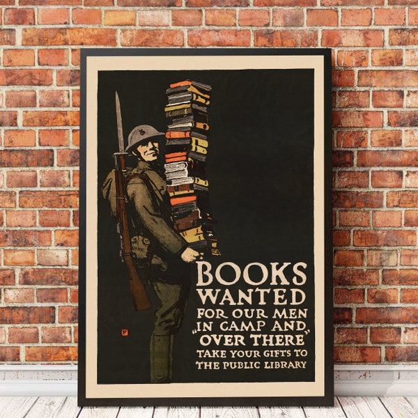 Book Poster | World War I | Literary Fines Art Print | Vintage Poster