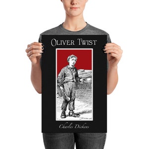 Oliver Twist Poster, Charles Dickens, Book Posters, Classic Books, Classic Booklovers, Book Gifts, Literary Gift, Dickens, Book Worm