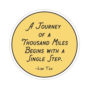 Lao Tse | Reis van duizend mijlen | Vinylsticker | Literair cadeau | Inspirerende citaten