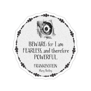 Frankenstein Vinyl Sticker | Mary Shelley | Classic Books | Literary Sticker