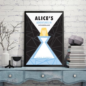 Alice in Wonderland Poster, Book Posters, Literary Gifts, Book Posters, Book Gifts, Classic Books, Booklovers