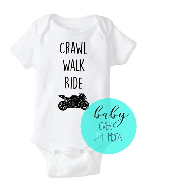 crawl walk ride onesie