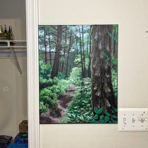 Through the woods (16x20in acrylic on canvas)