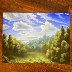Gorgeous clearing (12x16in) acrylic on wood panel