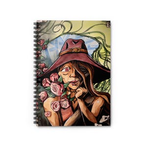 Spiral Notebook - Ruled Line, Amelia Witch Journal, Spell Book Diary, Magic Wiccan Notepad, Halloween Stationery, Witchcraft Planner