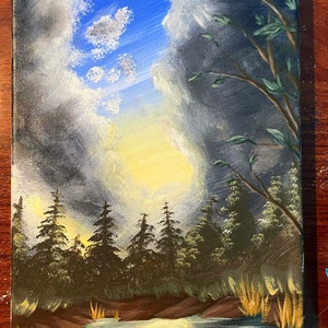 Sky stripes (9x12in)