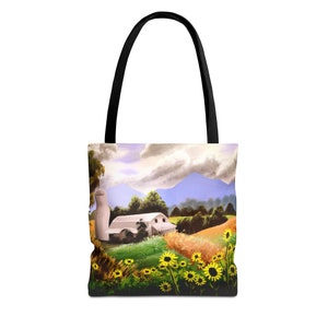 Bolsa de mano con forma de granero (AOP)