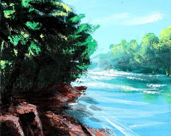 potomac shade original artwork 20x10in acrylic on canvas