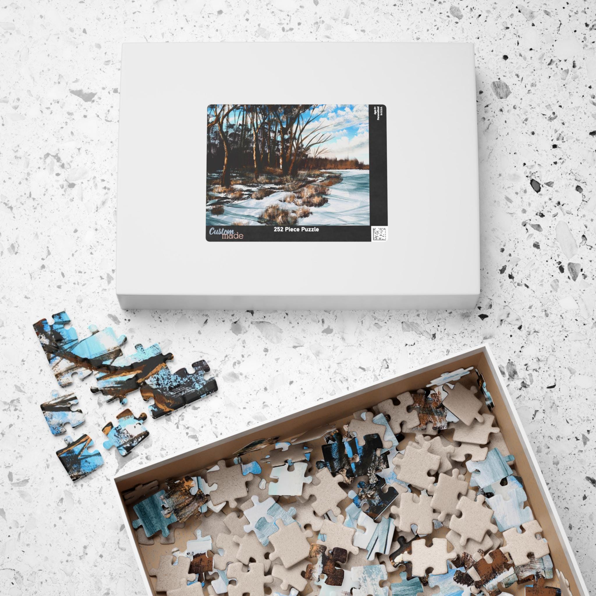 Frozen Lake Nature Landscape Puzzle - Perfect for Relaxation, Cozy Nights,  Family Game Night, Gifts for Nature Lovers, Home Decor Puzzle - Etsy