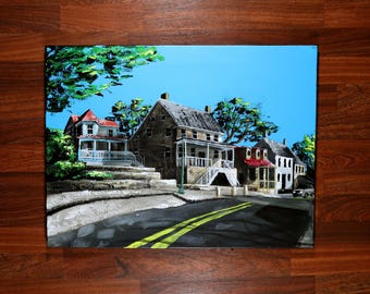 historic hillsboro 22x18in acrylic on canvas original artwork