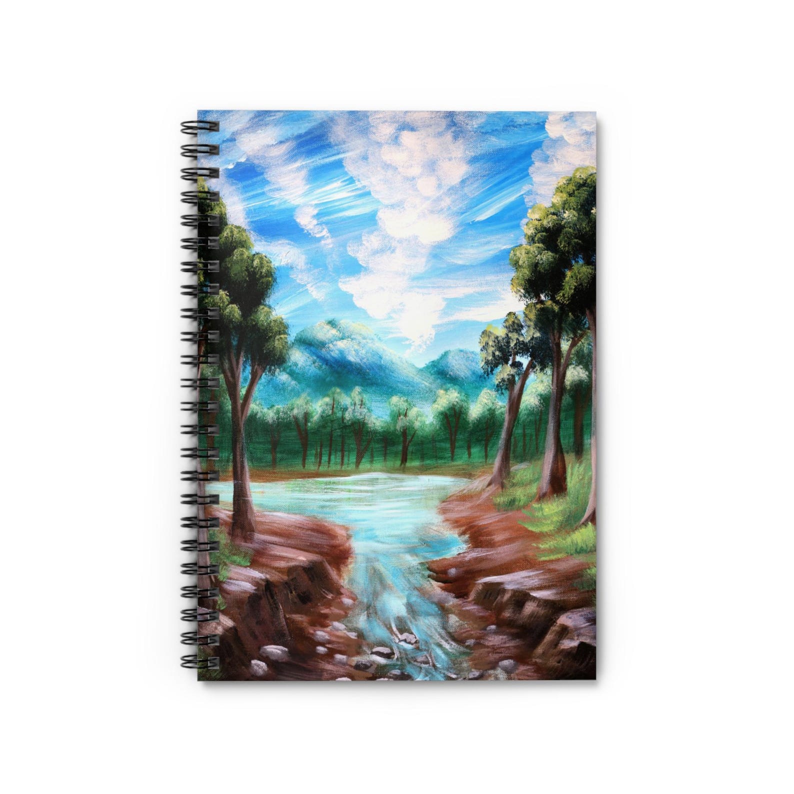 String Note Book String Clouds, Nature-inspired Spiral Notebook, Scenic Writing Journal ...