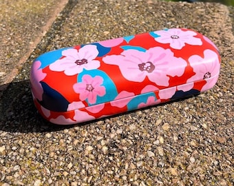 Glasses Case - Flower Power Hard Case | Floral glasses case for girlfriend birthday gift flower glasses case girlfriend easter gift